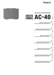 Roland AC-40 Mode D'emploi