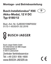 Busch-Jaeger 6180/12 Instructions De Montage Et D'utilisation