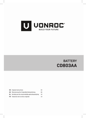 VONROC CD803AA Traduction De La Notice Originale