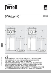 Ferroli DIVAtop HC 24 Instructions D'utilisation, D'installation Et D'entretien