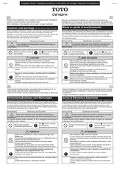 Toto CW162YH Instructions De Montage