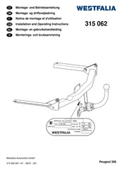 Westfalia 315 062 Notice De Montage Et D'utilisation