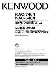 Kenwood KAC-7404 Mode D'emploi