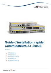 Allied Telesis AT-8000S/24 Guide D'installation Rapide