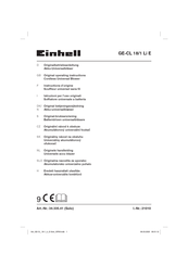 EINHELL GE-CL 18/1 Li E Instructions D'origine