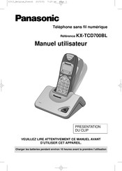 Panasonic KX-TCD700BL Manuel Utilisateur