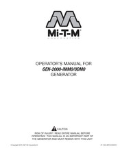 Mi-T-M Corporation GEN-2000-iMM0/0DM0 Guide D'utilisation