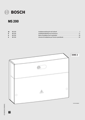 Bosch MS 200 Notice D'installation