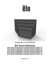 Elo Touch Solutions ET7001L Guide De L'utilisateur