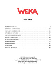 Weka TR40 ANNA Instructions De Service