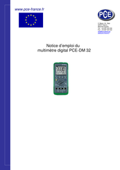 PCE PCE-DM 32 Notice D'emploi
