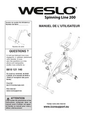 Weslo Spinning 200 WLIVEX29910.0 Manuel De L'utilisateur