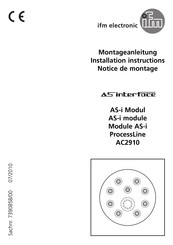 IFM Electronic AS interface ProcessLine AC2910 Mode D'emploi