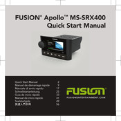 Fusion Apollo MS-SRX400 Manuel De Demarrage Rapide