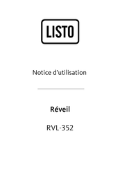 Listo RVL-352 Notice D'utilisation