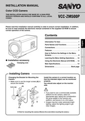 Sanyo VCC-ZM500P Manuel D'installation