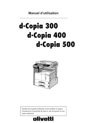 Olivetti d-Copia 400 Manuel D'utilisation