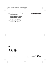 TOPCRAFT TCPG 2800 Mode D'emploi D'origine