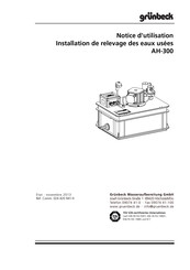 Grunbeck AH-300 Notice D'utilisation