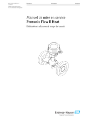 Endress+Hauser Prosonic Flow E Heat Manuel De Mise En Service