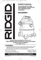 RIDGID RV2400HF0 Mode D'emploi