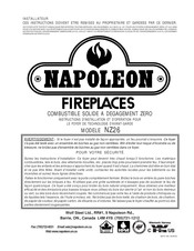Napoleon Fireplaces NZ26 Instructions D'installation Et D'opération