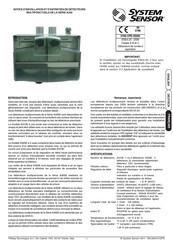 System Sensor A300 Série Notice D'installation Et D'entretien