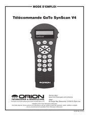 ORION TELESCOPES & BINOCULARS GoTo SynScan V4 Mode D'emploi