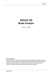 Argus 155 Mode D'emploi