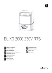 SOMFY ELIXO 2000 230v rts Manuel D'utilisation