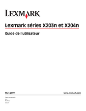 Lexmark X203n Série Guide De L'utilisateur