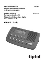 TIPTEL 212 clip Mode D'emploi Et Consignes De Sécurité