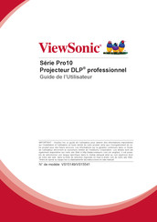 ViewSonic Pro10 Série Guide De L'utilisateur