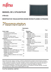 Fujitsu Plasmavision HTM-42A Manuel De L'utilisateur
