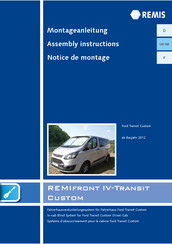 REMIS REMIfront IV-Transit Custom Notice De Montage