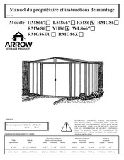 Arrow Storage Products VH86A Manuel Du Propriétaire Et Instructions De Montage