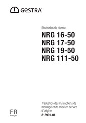 GESTRA NRG 19-50 Traduction Des Instructions De Montage Et De Mise En Service D'origine