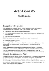 Acer ASPIRE V5-551 Guide Rapide