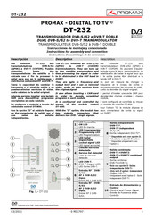 Promax DT-232 Instructions D'assemblage