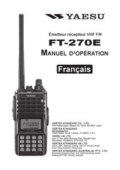 Yaesu FT-270E Manuel D'opération