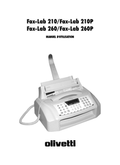 Olivetti Fax-Lab 210 Manuel D'utilisation