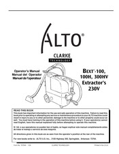 Alto CLARKE BEXT-100 Manuel De L'opérateur