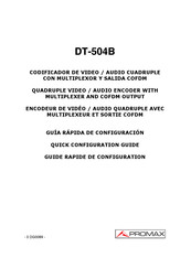 Promax DT-504B Guide Rapide De Configuration