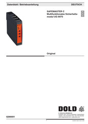 DOLD SAFEMASTER C UG 6970 Manuel D'utilisation