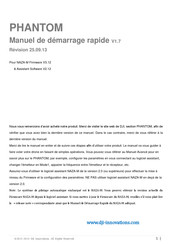 dji PHANTOM Manuel De Demarrage Rapide