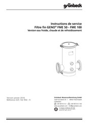 Grunbeck GENO FME 50 Mode D'emploi