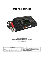 Solar Pro-Logix PL2140 Manuel De L'utilisateur