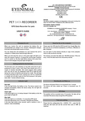 EYENIMAL PET DATA RECORDER Guide D'utilisation