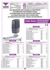 Cardin Elettronica 200/BL3924ESB Mode D'emploi