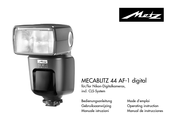 Metz MECABLITZ 44 AF-1 digital Mode D'emploi